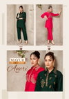 Aneri Vol 1 By Mayur Heavy Vertican Silk With Heavy Embroidery Co Ord Set Exporters In India